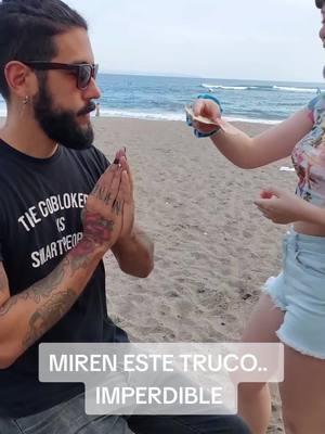 A post by @jeanmind on TikTok caption: Miren QUE TRUCO!!! #NOlocreeras #Magiaenlaplaya 