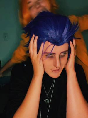 A post by @snaggleteeth on TikTok caption: Hes cute or whateva @Solar☀️ #shindenki #shinkami #shinsou #myhero #shinsoucosplay #denkicosplay #mha 