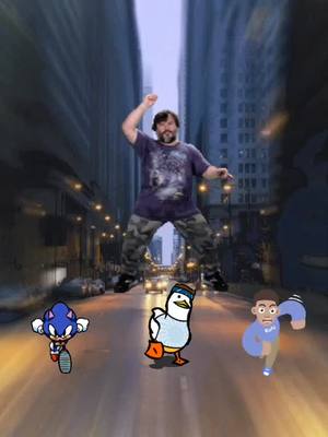 A post by @bn3450 on TikTok caption: I got bored 😂 #trend #funny #duck #sonic #Running #jackblack #fyp 