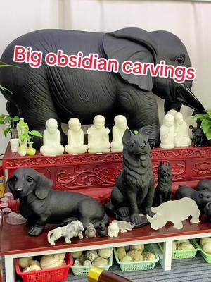 A post by @crystalhealingshop on TikTok caption: Wow big obsidian carvings 😍🥰😋🤪#crystalcaving #obsidiancarving #crystalshop #crystalwholesale #crystalwholesaleshop #crystalwholesalers