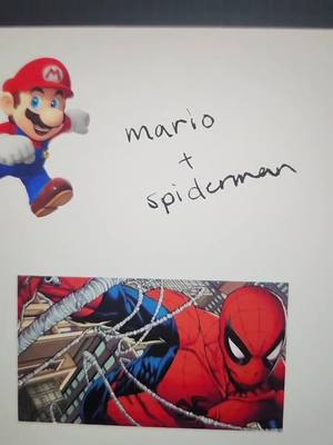 A post by @cupidipity on TikTok caption: I decided to mix my two things I really like- Mario & Spiderman. Anyways I already have an au cooking in my brain rn just you wait #supermario #mario #spidermario #spiderman #fanart #fypシ #greenscreen 