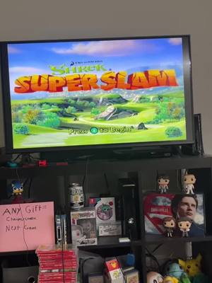 A post by @itsthatnerd on TikTok caption: Streaming shrek superslam #videogames #shrek #tiktoklive 