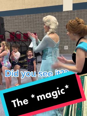 A post by @enchantedaug on TikTok caption: Did you see it? 👀 #magic #enchantedaug #sisters #snow #frozen #frozenddit #cosplay #frozencosplay #kiddos #memories #icemagic #support #didyouseeit #faithtrustpixiedust 