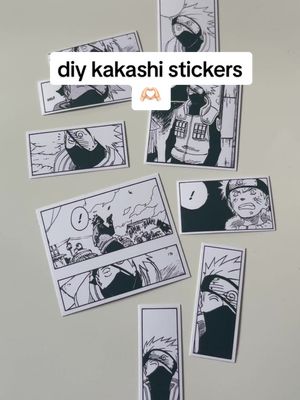 A post by @risataki on TikTok caption: some original stickers coming soon? maybe? 👀 #narutostickers #diysticker #kakashihatake 