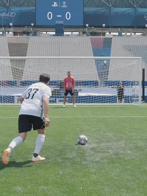 A post by @alessandrodelpiero on TikTok caption: Head-to-head on and off the pitch with @PlayStation  and my friend #JulioCesar  #uclfinal #ad