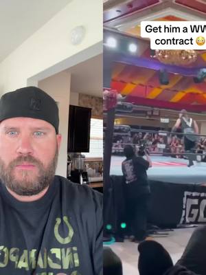 A post by @ryan_r_elliott on TikTok caption: #duet with @ESPN  #WWE dude went sonic the hedgehog!