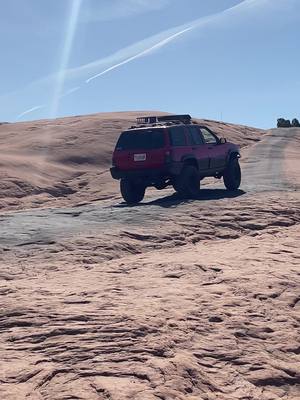 A post by @stayve on TikTok caption: $2000 V8 Jeep vs Moab #fyp #foryou #foryoupage #jeep #v8 #moab #moabutah #offroad #jeeplife #mechanic #auto