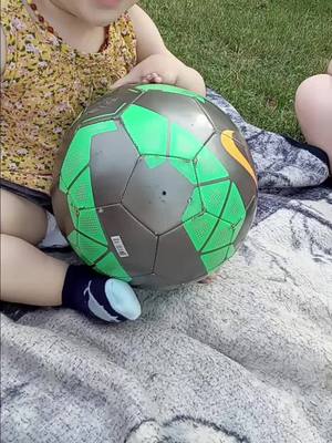 A post by @lauraeoyler on TikTok caption: Come play ball with Xena! Oh my goodness,  cutest ball roller I've ever seen.  #AdventuresWithXenaBean #symbrachydactylyawareness #limbdifference #weirdiswonderful #symbrachydactyly #luckyfin #fingerberries #GoodJobXena #whatareyoudoingxena 