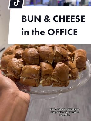 A post by @jessica_grizzle on TikTok caption: Bringing BUN & CHEESE to the office! 🇯🇲 #bunandcheese #hardobread #windrush75 #jamaica #westindies 