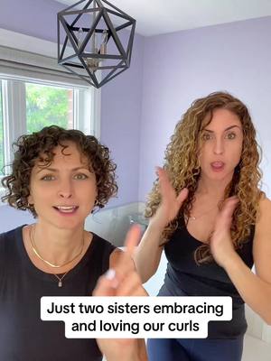 A post by @cory_natalie on TikTok caption: Just two sisters over here, embracing and loving our curls #curlyhair #curls #EmbraceyourCurls 