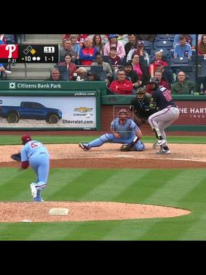 A post by @gifs_baseball on TikTok caption: The Phillies radio call of Marcell Ozuna’s home run in the tenth is the greatest thing I’ve ever heard. #braves #phillies #baseball #MLB #salty 