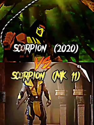 A post by @mk_edits.tt on TikTok caption: scorpion mk11 vs scorpion 2020 #mortalkombat #mk #fyp #mkeditzz#fyppppppppppppppppppppppp 