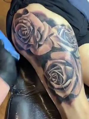 A post by @vee.nicole22 on TikTok caption: #ink #rosetattoo #fyp #caligirl🦋🌴