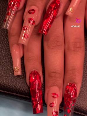 A post by @cvnailz on TikTok caption: Red is just so sexy 😍  #acrylicnails #nailtech #nails #nailsoftiktok #pinknails #glitternails #cvnailz #rhinestonenails #fyp #trending #trendingnails #nailedit #nailart #naildesigns #nynailtech #nynails #shortnails #longnails #stillettonails #coffinnails #squarenails #nailsartvideos #nailtutorial #nail #nailsalon #nailsart #nails💅 #nailsupply #nailscheck #selftaught #rednails #sexynails 