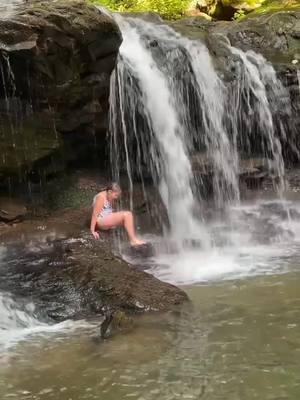 A post by @youvegoattobekiddingfarm on TikTok caption: Like a mosquito buzzing in my ear 🦟👂  #frozenheadstatepark #nature #smokymountainstennessee #toddlerlife #Hiking #waterhole #waterfallsoftennessee 