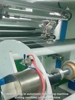 A post by @tapesmachinery on TikTok caption: #tapecuttingmachine #adhesivetaperewindingmachine #bopptaperewindermachine #adhesivejumborollrewindingmachine #tapeprocessingmachinerysupplier #fyp