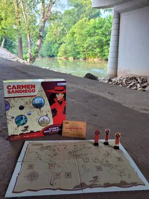 A post by @lost_in_geek on TikTok caption: classic #whodunnit game.  Figure put the Thief, loot, and location to win.  #Walmart exclusive.  #carmensandiego #boardgames #funforkids 