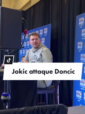 A post by @thisisclassiccourt on TikTok caption: Jokic attaque Doncic !  #NBA #NBAfr #tiktoksports #nbafrance #nbaseason #tiktoknba #NBAIsBack #nbatiktok #pourtoi #basket #basketball #viral #interview #podcast #france #french #subtitles #Jokic #Doncic #Allstar #Dallas #Denver #Nuggets #Mavericks #mvp #joke 