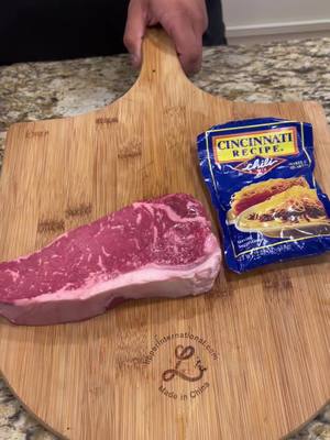 A post by @bigboycooks on TikTok caption: Skyline chili, will it season ?! ##bigboycooks##steak##steaktiktok##foodtiktok##fyp##foodreview ##foodblogger##willitseason??