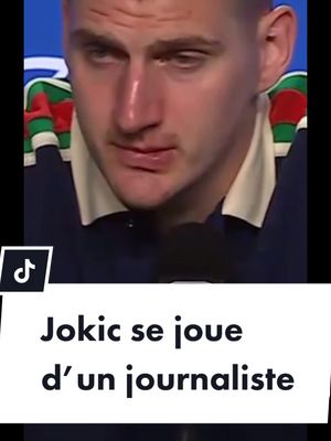 A post by @thisisclassiccourt on TikTok caption: Jokic en roue libre en conference #NBA #NBAfr #tiktoksports #nbafrance #nbaseason #tiktoknba #NBAIsBack #nbatiktok #pourtoi #basket #basketball #viral #wemby  #interview #podcast  #france #french #subtitles #Jokic #MVP #denver #Nuggets