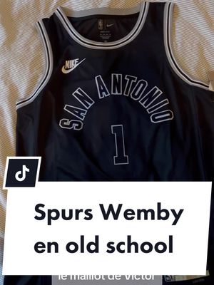 A post by @thisisclassiccourt on TikTok caption: Le maillot de Victor chez les spurs est enfin arrivé ! #NBA #NBAfr #tiktoksports #nbafrance #nbaseason #tiktoknba #NBAIsBack #nbatiktok #{p #pourtoi #basket #basketball #viral #wemby #nbadraft #wembanyama #nbadraft2023 #spurs #porlavida #gospursgo #sanantonio #firstpick #interview #podcast #rookie #TimDuncan #Duncan #Robinson #Ginobili #interview #popovich #france #french #subtitles