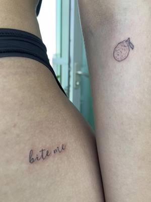 A post by @bambiihair on TikTok caption: Dainty lil tattoos 🤭 #finelinetattoo #tattoo #daintytattoo #fyp