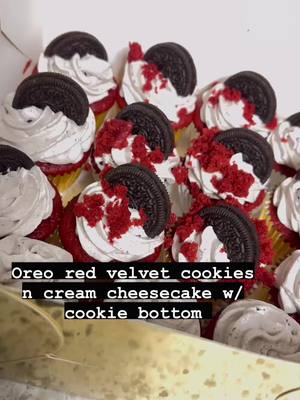 A post by @genevamarie_beauty on TikTok caption: #oreo #redvelvet #cheesecake #fyp #cleveland #clevelandbaker #homemade