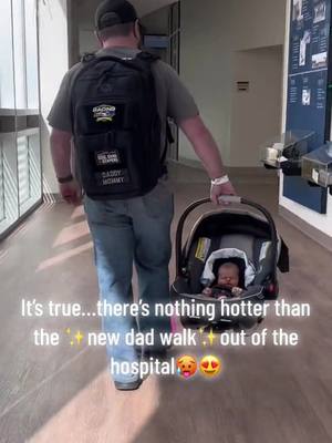 A post by @mak_daddy1221 on TikTok caption: Man, the new dad walk is something else!😍🤤 #firsttimeparents #CapCutVelocity #pregnant #newdad #newmom #babygirl 🥰🎀 