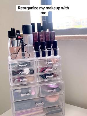 A post by @madisonoberst7 on TikTok caption: Yes i know my makeup is like a million years old and dirty, still works tho 😂😂 #CapCut #fyp #foryoupage #foryou #reorganizing #organize #makeup 