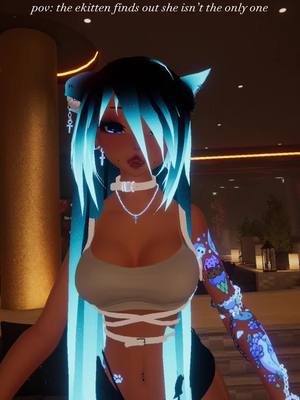 A post by @bbysoph.ttv on TikTok caption: i have over heard too many convos like this in a Black Cat #fypシ #egirl #twitchstreamer #twitch #girlgaming #vrchat #vrchatcommunity #vrchatavatar #vrchategirl #ekitten #ekitten😈 #fbt #single 