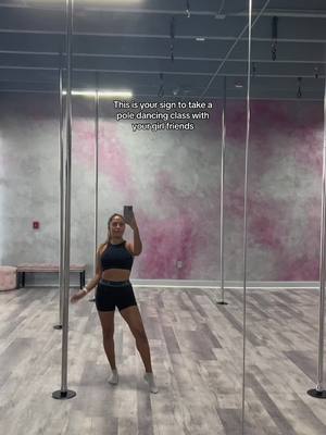 A post by @marcardenas1 on TikTok caption: New hobby unlocked 🔓 #workout #fitness #girls #friends #poledance #miami