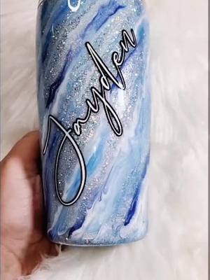 A post by @winnieswonderscreations on TikTok caption: Love a good milkyway! #glittertumblers #epoxytumblers #customepoxytumblers #glitter #milkywaytumbler