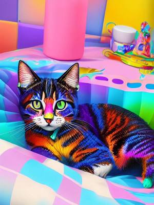 A post by @brandyland93 on TikTok caption: #lisafrank #kitten #kittensoftiktok 