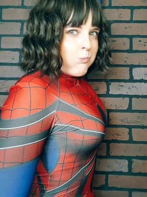 A post by @jayberry320 on TikTok caption: Any Mary Jane cosplayers out there? #mayday #spiderwoman #spiderverse #maryjanewatson #acrossthespiderverse 