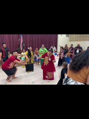 A post by @ayyayyron619 on TikTok caption: On behalf of my father Leota who's Matai name was passed down to my brother, my mother and I wore the same pair they had before he passed. My mother doesn't usually dance but she decided to come out of retirement and bless us with her smooth moves lol. We love you pop and I love you mom. #familynight #sagapolutelebloodline #ilimaleotabloodline #leilua #ulutogia #aleipata #samoa 