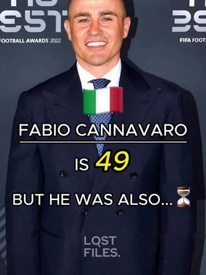 A post by @fabiocannavaro on TikTok caption: Ageing like wine 🍷😂