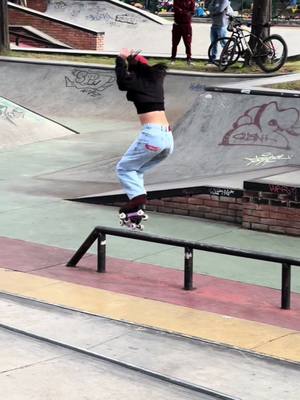 A post by @986______ on TikTok caption: 👺 volví #rollerskate #quadskate #parkskating #parkskate #bogota #roller 