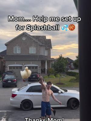 A post by @splashballbasketball on TikTok caption: Love my Mom 🥰 #Love #mom #CapCut #duckrunning #meem #MomsofTikTok #thanksmom #duck #splash #splashballbasketball #Summer #keepcool #play #waterplay #basketballtiktok #sale #hoops #fypシ #viral #foryoupage #trends #activityforkids #trends #xyzbca #