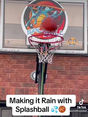 A post by @splashballbasketball on TikTok caption: Oh yeah, make it Rain❗️💦🏀 #splashballbasketball #splash #Summer #keepcool #waterplay #basketballtiktok #sale #hoops #play #basketball #makeitrain #buckets #viral #trending #foryou #fypシ #foryoupage #shopify #summersale