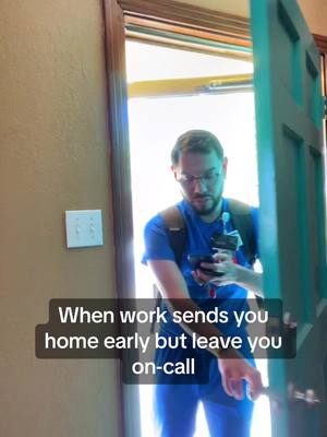 A post by @thenursedaniel on TikTok caption: Just as I get home #fyp #foryou #nursetok #texas #RN #healthcareworker #emergencynurse #nurselife #nursedaniel #CICCU #ICU #cardia #tired #oncall 