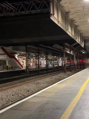 A post by @westcoastelectrics on TikTok caption: Hey Everyone! Here’s a GBRf class 66 passing Crewe in the early hours of a cold September morning with a rake of Stobart (Culina) containers, I hope you enjoy! 💙