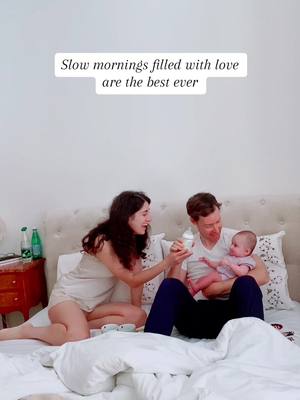 A post by @federicaetvincent on TikTok caption: Slow mornings filled with love are the best ever ♥️ (les matinée les plus belles sont celles calmes et remplies d’amour) 💕#viral #momtok #familytiktok #motherhood #firsttimemom #baby #babytiktok #dailylife #couple #frenchitaliancouple #frenchitalian  #marriedlife #videoviral #trending #foryou #fyp #italienne #couplefrancoitalien #franceitalie