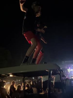 A post by @thomasfamilyracing on TikTok caption: If you’ve never danced on the roof of a golf cart at a @Craig Morgan concert you ain’t doing it right #lorettalynn #lorettalynnmx #openingceremonies 