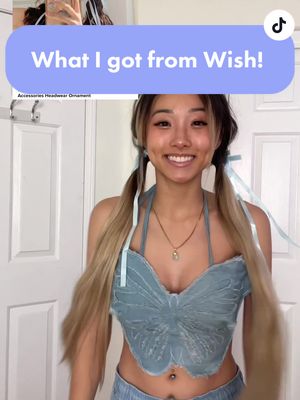 A post by @aimyyz on TikTok caption: I received my order from @wish and this is how I am wearing it to express my style this summer! Code: aimyyz5  #wish #wishfinds #wishinfluencer #ad #sponsored