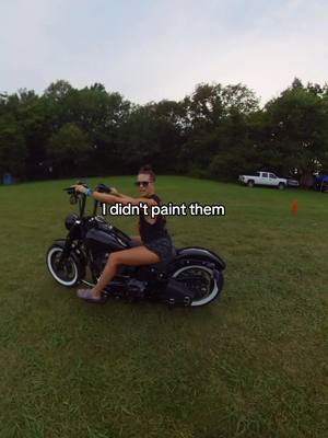 A post by @m_benz_flss on TikTok caption: nak3d toes #softailslims #harleytok #cruisewithme #nana #vanceandhines 