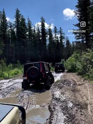 A post by @yyc4wheelers on TikTok caption: Be Savage, Not Average 😇 . . . . . . #jeep #jeepwrangler #reelsinstagram #wrangler #reels #instagram #wranglerlife #jeepxj #xj #xj6 #reelsvideo #jeepin #jeepjeep #mud #mudding #4x4 #offroad4x4 #offroad #funtimes #canada #trails #tbt #throwback #wheeling #nature #tiktok #tiktokers 