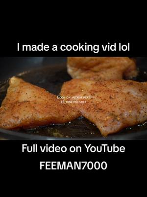 A post by @feeman7000 on TikTok caption: I msfe a cooking video lol #cooking #video 