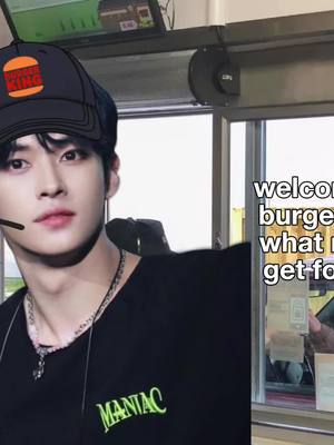 A post by @anqelfeather on TikTok caption: this actually happened btw #leeknow #lino #leeminho #minho #han #hanjisung #hanquokka #jisung #skz #skzoo #straykids #burgerking #fyp #fy #fypシ #foru #foryou #foryoupage #anqelfeather 