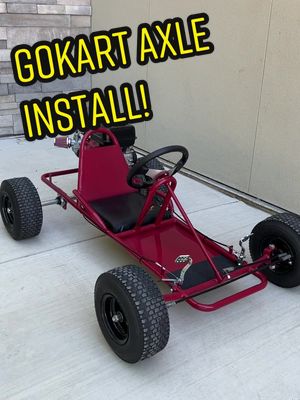 A post by @buildbreakrepeat on TikTok caption: How to upgrade your gokart with a @GoPowerSports live axle kit! #gopowersports #hobartpartner #hobartwelders #gopowersportspartner 