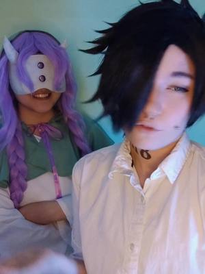 A post by @jimmy_cosplay on TikTok caption: I mean why not.. 👀✨ #ray #raytpn #raytpncosplay #raytpn🛐 #tpn #tpncosplay #tpnray #tpnforever #mujika #mujikacosplay #mujikatpn #mujikathepromisedneverland #mujikatpncosplay #mujika81194 #thepromisedneverland #thepromisedneverlandcosplay 